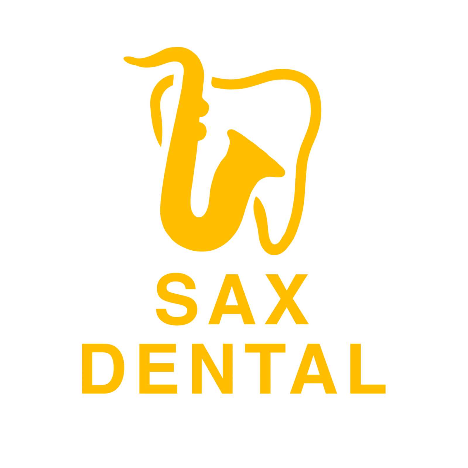 Sax Dental logo in blue and white, dental clinic in Toronto, Canada